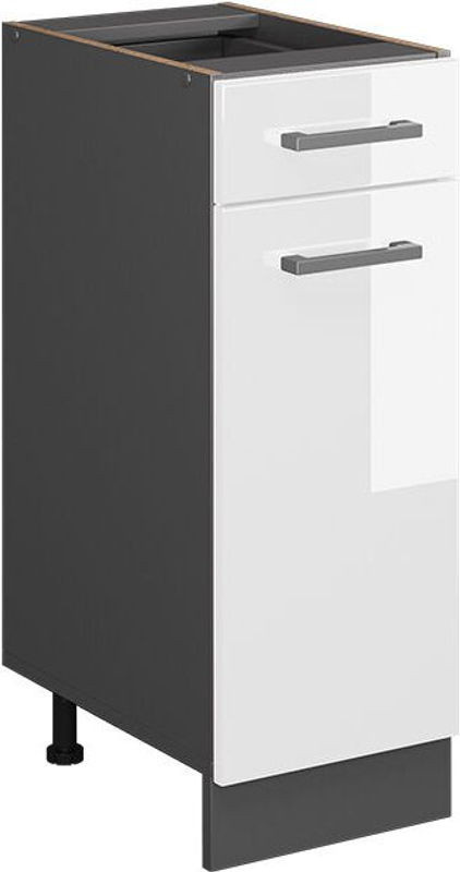 Vicco Küchenunterschrank R-line in Weiß Hochglanz aus Holzwerkstoff ohne Arbeitsplatte, Breite: 30 cm - Bild 1