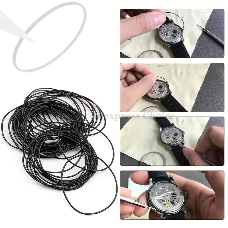 langley Uhrenzubehör, O-Ring Dichtung, Gummi, Schwarz, Unisex - Bild 2