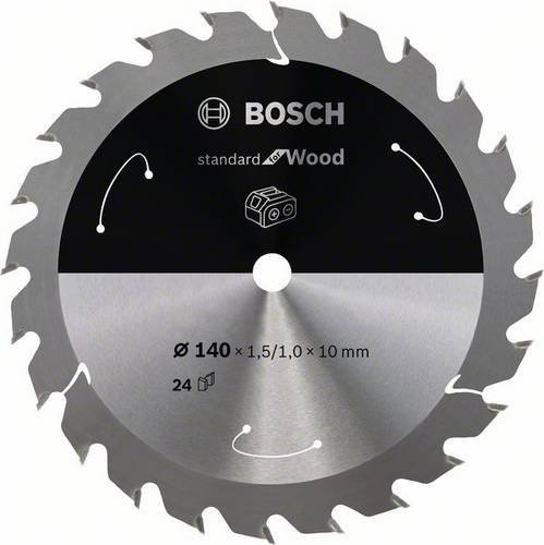 Bosch Hartmetall Kreissägeblatt für Holz, Farbe: Silber, Durchmesser: 140 mm, Bohrung: 10 mm, 24 Zähne - Bild 1