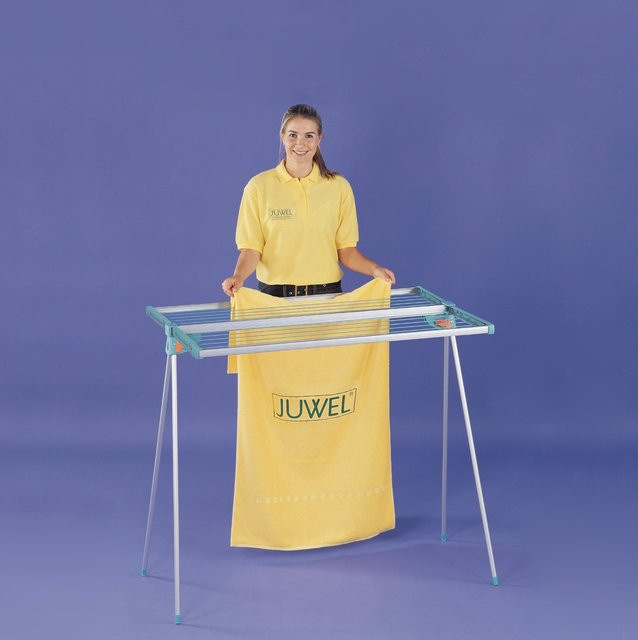 Juwel Wäschetrockner Alu Twist 140 Wäscheständer aus Aluminium in Silber mit 13,7 m Wäscheleine - Bild 1