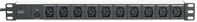 Digitus DN-95404 19 Zoll Netzwerkschrank-Steckdosenleiste mit 10 IEC C13 Kaltgerätebuchsen, 1 HE, Schwarz/Silber - Bild 3