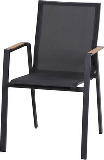 SIENA GARDEN Stapelsessel Rondo aus Metall in Grau, B/H/T: 56 x 88 x 65 cm - Bild 1