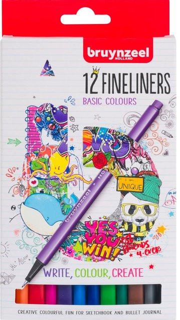 Bruynzeel Fineliner-Set mit 12 Farben in Multicolor - Bild 1