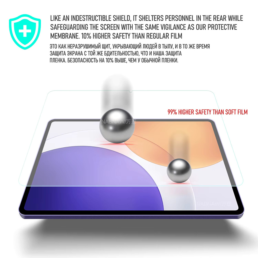 2er-Pack Xiaomi Pad 7S Pro Displayschutz aus gehärtetem Glas, transparent, kratzfeste HD-Hartfolie mit Ölbeschichtung für 12,5 Zoll - Bild 3