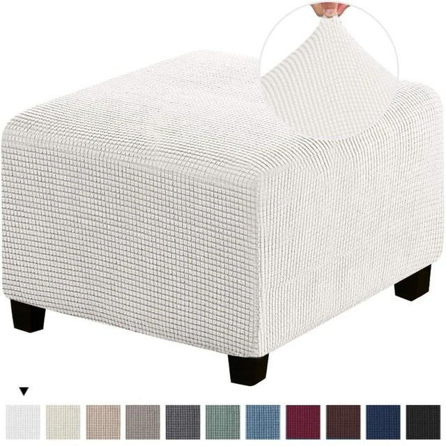 Bestbags Jacquard Stretch Ottomanenbezug aus Polyester und Elasthan für quadratische Fußstützen und Aufbewahrungshocker - Bild 1