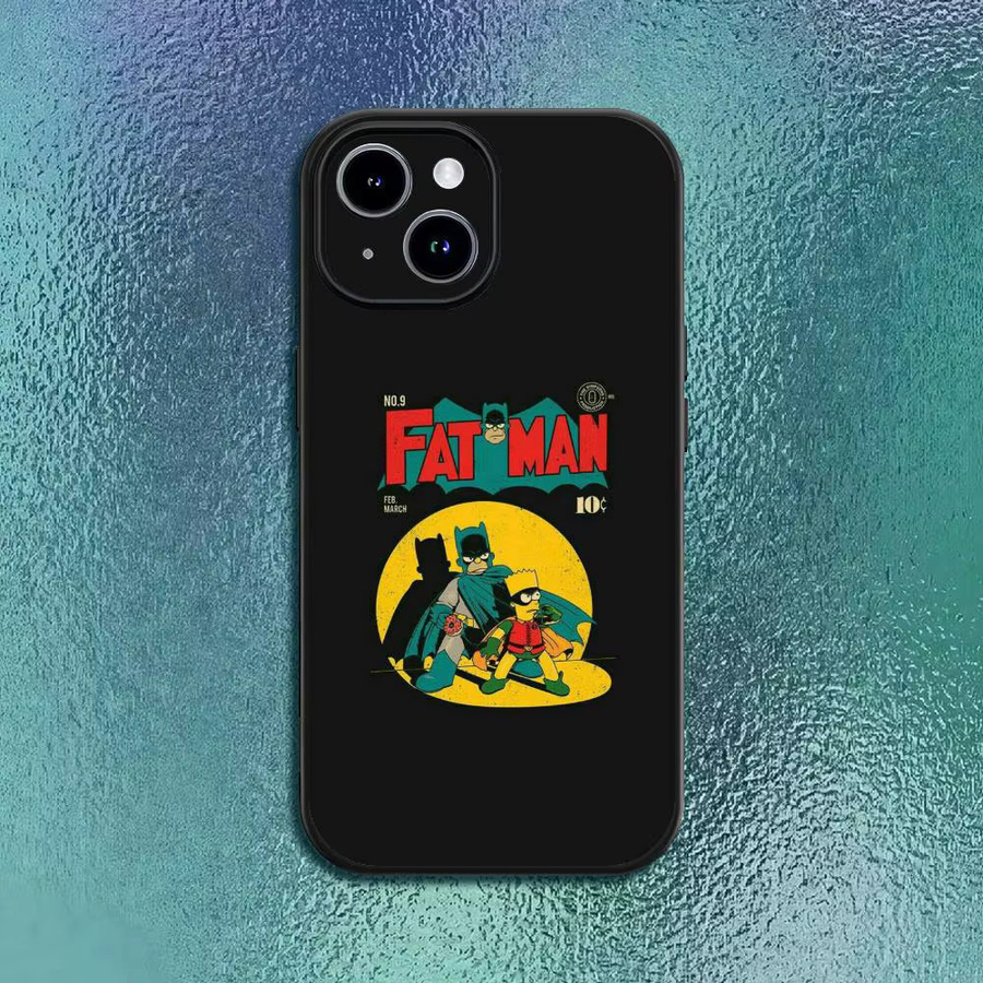 Simpsons Anime Softshell Handyhülle für iPhone 12 bis 16 Pro Max Plus in Schwarz - Bild 2