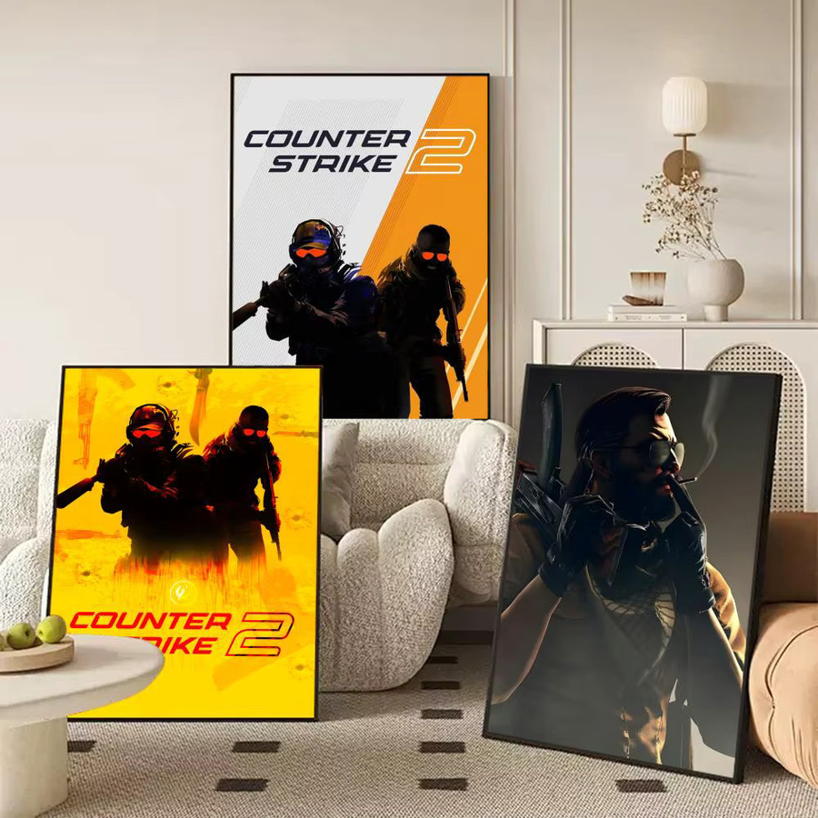 Hot Game CS2 Poster Selbstklebender Wandaufkleber Mehrfarbig B: 20 cm, H: 20 cm - Bild 2