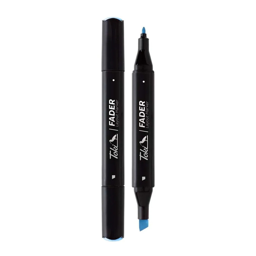 Toki Marker Fader Permanent Marker mit Chisel-Spitze in 66 Farben Sky Blue - Bild 2