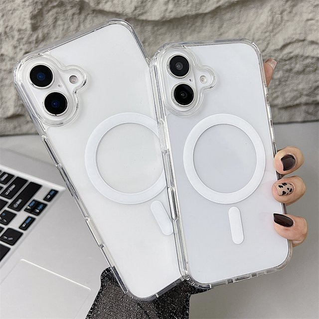 Transparente magnetische Hülle für iPhone 11 bis iPhone 16 Pro Max mit MagSafe Wireless Charging Unterstützung - Bild 1