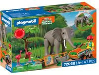 PLAYMOBIL Konstruktionsspielzeug Elefant mit Tierpfleger Zoo Set 72068 - Bild 1