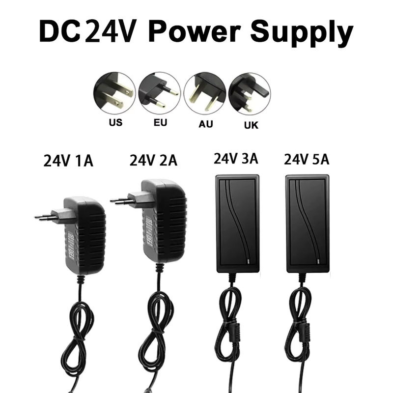 YSRSAI Netzteil Adapter Konverter für LED Streifen, DC 12V 24V, 100V-240V, Schwarz - Bild 3