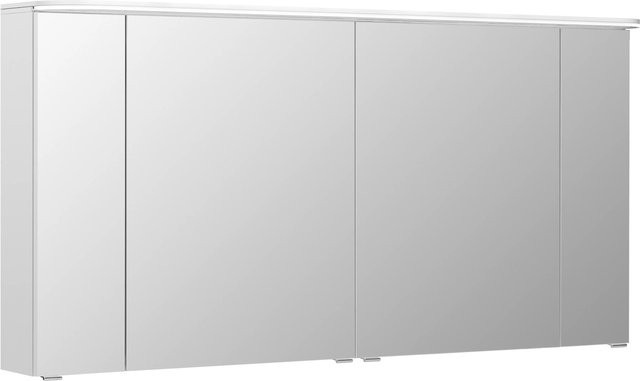 Pelipal Spiegelschrank Quantum 05 in Weiß Hochglanz mit Soft-Close-Türen und Regalböden, Breite: 150 cm - Bild 1