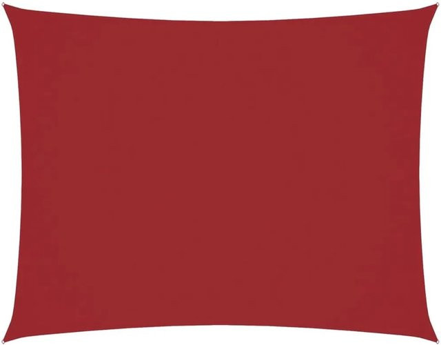 Furnicato Sonnensegel aus PU-beschichtetem Oxford-Gewebe rechteckig in Rot, Breite: 7 m, Tiefe: 6 m - Bild 1