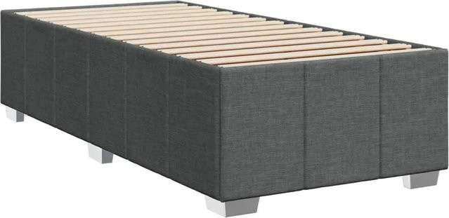 vidaXL Bettgestell aus Stoff in Dunkelgrau, Breite: 80 cm, Tiefe: 200 cm - Bild 1