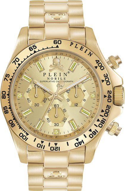 Philipp Plein Chronograph, Quarz, Edelstahl, Gold, 43 mm, Herren - Bild 1