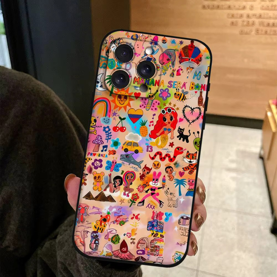 Karol G Mañana Será Bonito Handyhülle für iPhone 17 16 15 14 13 12 11 Pro Max Plus Mini aus weichem TPU in Multicolour - Bild 4