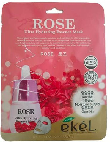 Ekel Maskenpaket Rose, 10 Stück, mit Aloe Vera, für normale Haut - Bild 1