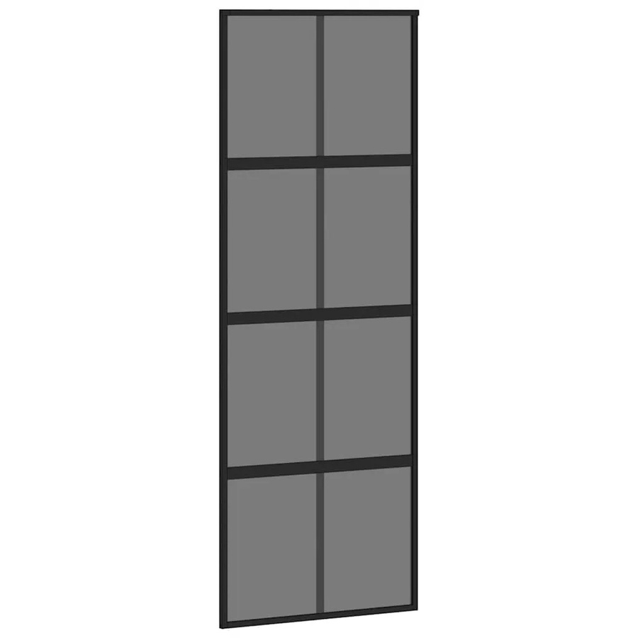 vidaXL Schiebetür aus Glas und Aluminium in Schwarz, B: 76 cm, H: 205 cm - Bild 2