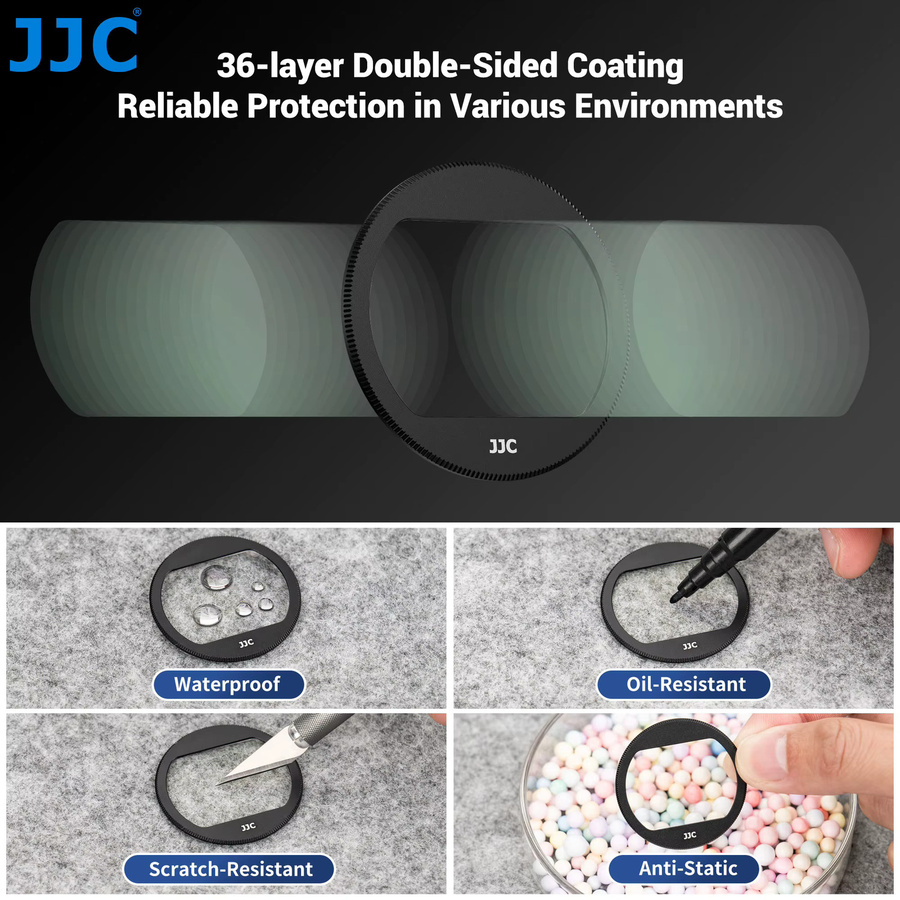 JJC UV-Filter mit geringer Reflexion für Panasonic ZS99 und TZ99, mehrfach beschichtetes optisches Glas, transparent - Bild 2