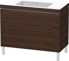 Duravit Waschtischunterschrank L-Cube c-bonded mit 2 Auszügen, Natur gebürstet, B/T: 100 x 48 cm - Bild 1