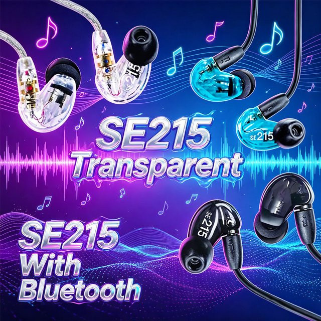 Shure SE215 Hi-Fi Stereo In-Ear-Ohrhörer mit Geräuschunterdrückung und abnehmbarem 3,5 mm Klinkenkabel in Transparent - Bild 1