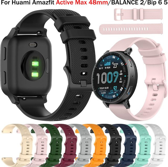 Amazfit Uhrenarmband Silikon, Schwarz, Unisex - Bild 1