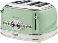 Ariete Vintage 4-Schlitz-Toaster 156 in Grün aus Edelstahl und Metall mit Kabelaufbewahrung - Bild 1