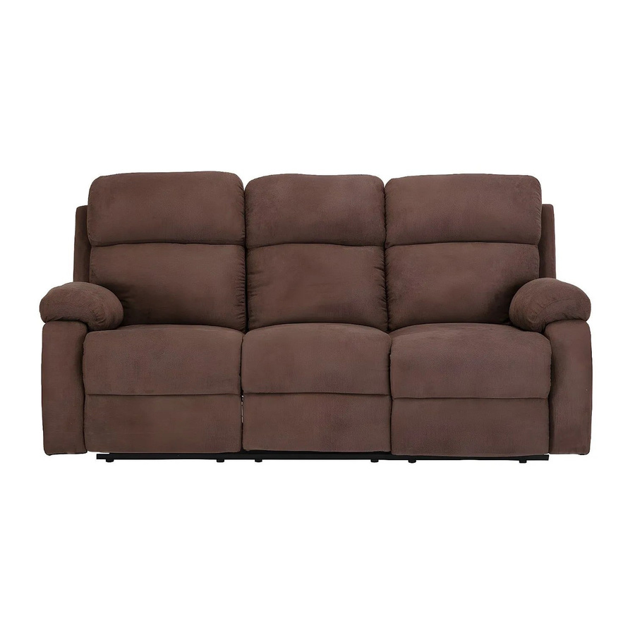 Vente-unique Relaxsofa Tolzano in Braun mit Stoffbezug, Breite: 201 cm - Bild 2