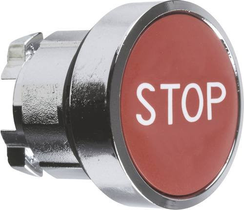 Schneider Electric ZB4BA434 Drucktaster-Frontelement mit 1 Taste für Druckentriegelung in Rot aus Metall - Bild 1