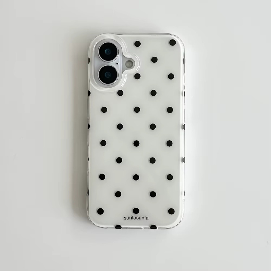 Handyhülle mit Polka Dot Muster in Schwarz Weiß für Samsung Galaxy A-Serie (A13 bis A73) 4G und 5G - Bild 2