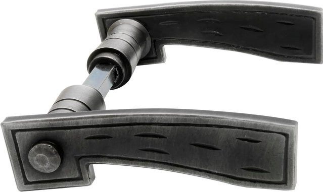Schösswender Drückerpaar Elga Ansatz 18 mm Schwarz Matt Passiviert - Bild 1