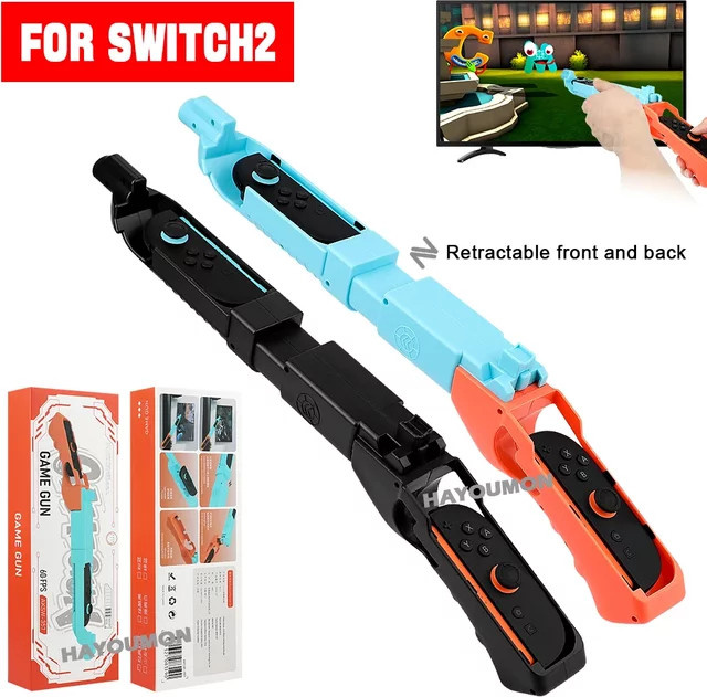 Hayoumon Shooting Game Gun Controller mit Motion Sensing für Nintendo Switch, Schwarz/Mehrfarbig - Bild 1