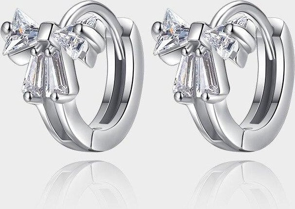 Ohrring 925 Silber, Zirkonia, Schleife, Damen - Bild 1