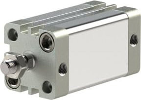 Riegler Kompaktzylinder doppeltwirkend AG Durchmesser 40 mm Hub 100 mm G1/8 ISO21287 Silber - Bild 1