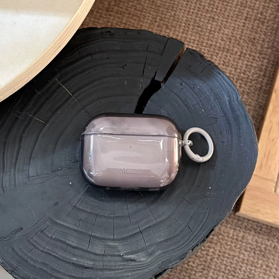 Transparente Schutzhülle für Apple AirPods 1, 2, 3, 4, Pro, Pro 2 und Pro 3 mit Ring in Rot, Grün, Grau und Weinrot - Bild 2