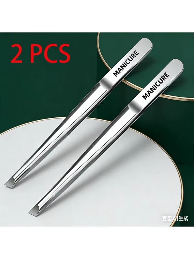 Ouriner Augenbrauen- und Wimpernpinzette aus Edelstahl, 2 Stück, Unisex - Bild 4
