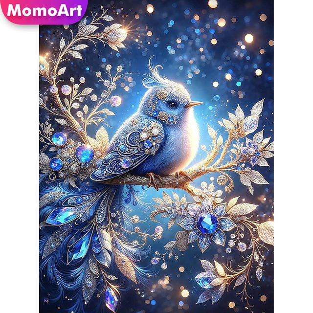 Momoart 5D-Diamant-Mosaik Set mit Blumenmotiv und bunten Strasssteinen für Anfänger, B/H: 20 x 30 cm - Bild 1