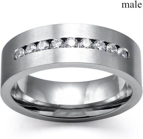 POMOiii Ringe Set, Edelstahl, Silber, Kristall, Zirkonia, Damen - Bild 1