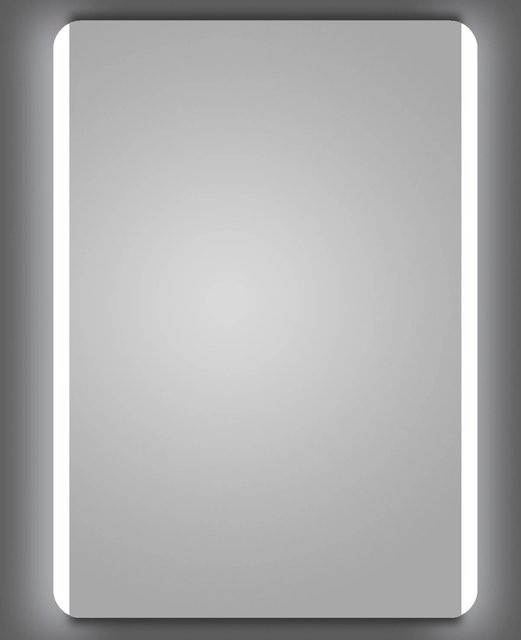 DSK Design LED-Lichtspiegel Chryst Capelo in Silber mit Aluminiumrahmen, Breite: 50 cm, Höhe: 70 cm - Bild 1