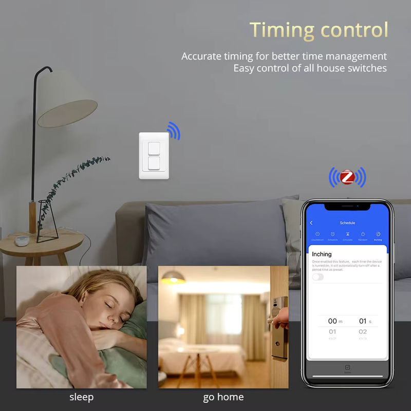 Zemismart 2-Gang Zigbee Wandschalter mit neutralem Draht und Druckknopf, kompatibel mit Tuya, Alexa und Google Home - Bild 3