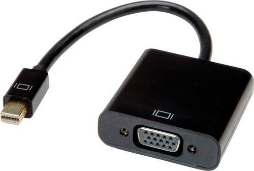 Value Mini-DisplayPort auf VGA Adapterkabel Schwarz 0,15 m - Bild 1