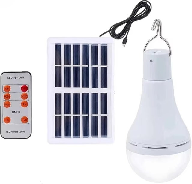 Feimefeiyou LED Solar Lampe in Weiß mit Fernbedienung und Timer, wasserdichte Außenleuchte für Garten, Camping und Angeln - Bild 1