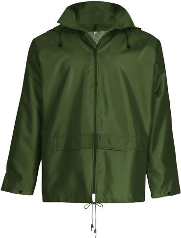 Regenjacke Basic von safety and more in Grün, Größe XXXL, aus Polyester - Bild 1