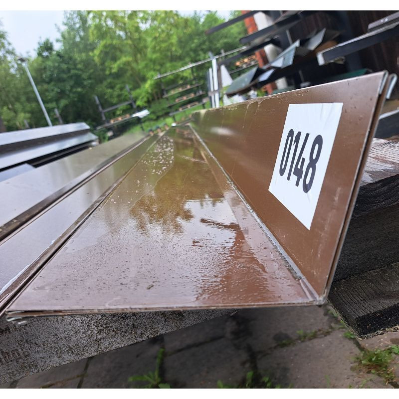 Wandanschluss Friedrich von Lien AG aus Metall in Sepiabraun RAL 8014, Länge: 3,20 m - Bild 1