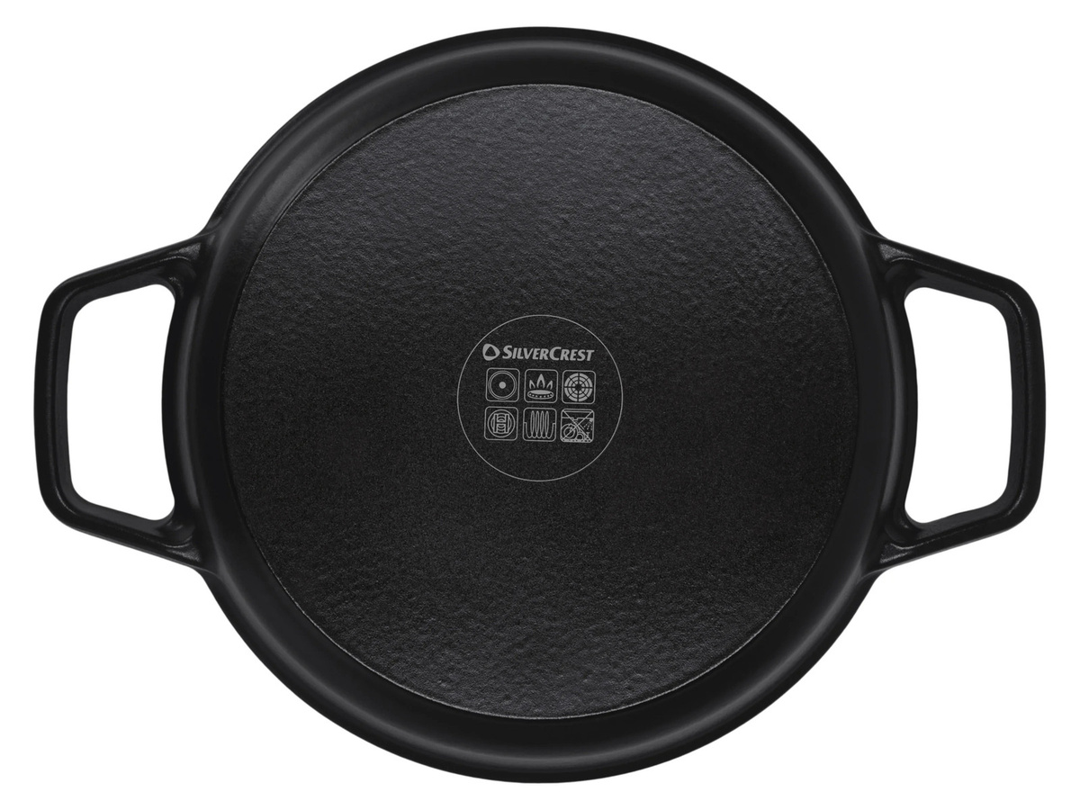 SILVERCREST Premium-Gusseisentopf-Set aus emailliertem Gusseisen mit Deckel, Schwarz, 1,9 l / 2,9 l / 4,2 l - Bild 2