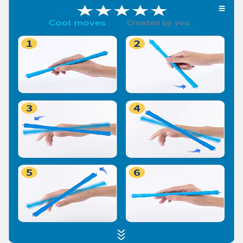 AHHLCLT Silikon Spinning Pen Fidget Spinner, Rotierendes Spielzeug - Bild 4