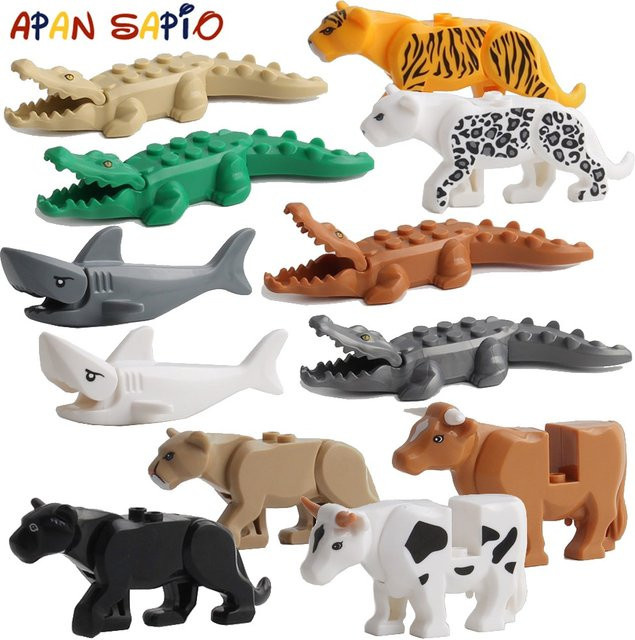 APAN SAPIO Tier Bausteine Modell Krokodil Leopard, Lernspiele, Figuren - Bild 1