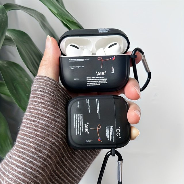 Hot Off Stilvolle schwarze und transparente Schutzhülle für AirPods 4, 2, 3 und Pro 2 Generation - Bild 1