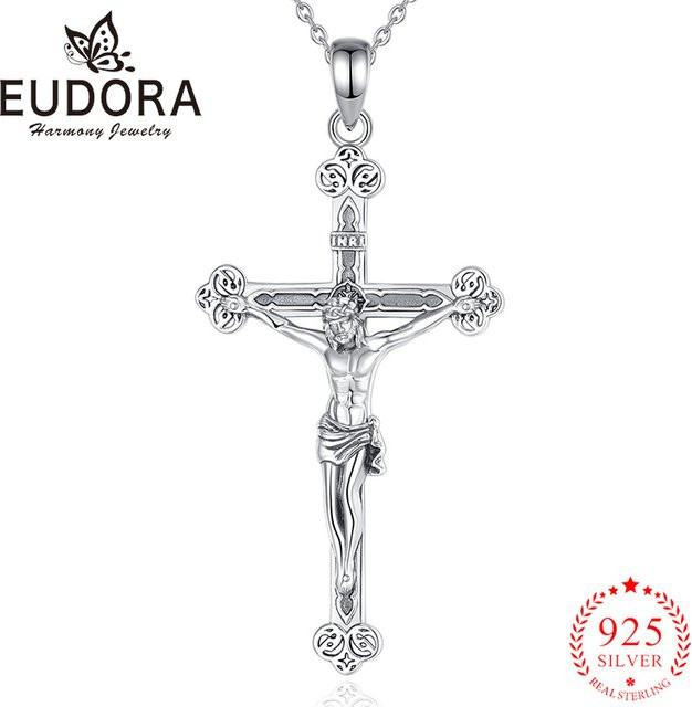 Eudora Halskette Kruzifix, 925 Silber, Unisex - Bild 1