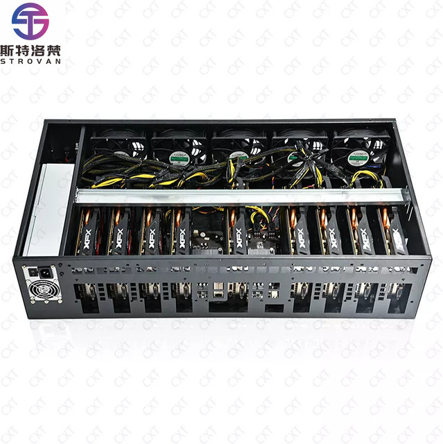 DIXSG X79 Computer-Gehäuse in Schwarz für RTX 3060 Grafikkarten und 9GPU Server-Rigs im ATX-Formfaktor - Bild 1